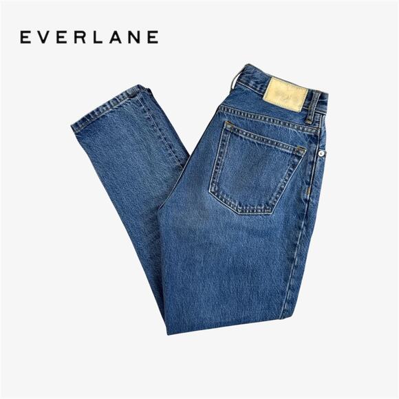 Everlane Denim - Everlane blue 90s cheeky cropped straight leg jeans